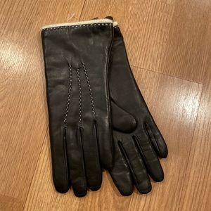 Cashmere lined leather gloves